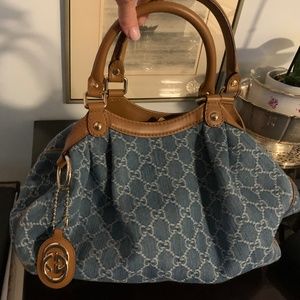 Gucci Sukey Tote GG Denim Large